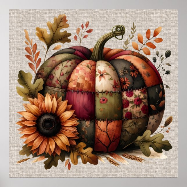 Fall Pumpkin Artwork Poster (Framsidan)