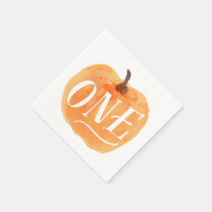 Fall Pumpkin Autumn   Första födelsedag Pappersservett