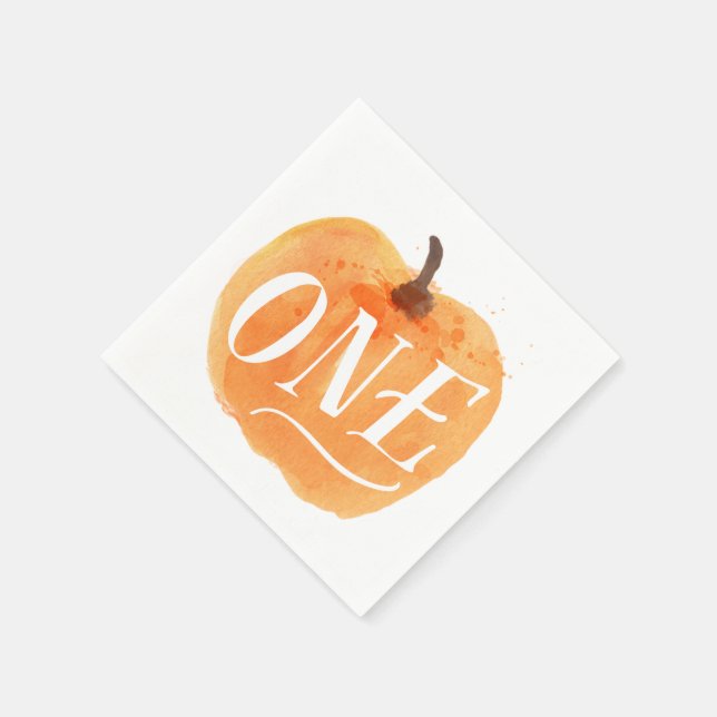 Fall Pumpkin Autumn | Första födelsedag Pappersservett (Hörn)