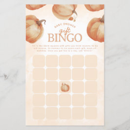 Fall Pumpkin Baby Shower Bingo Game