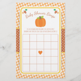 Fall Pumpkin Baby Shower Bingo Game