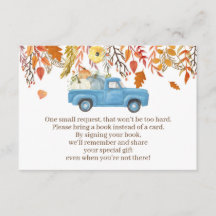 Fall Pumpkin Baby Shower Bokar för Baby Cards Boy