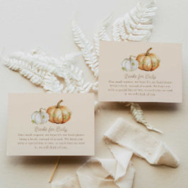 Fall Pumpkin Baby Shower Bokar för Baby Tilläggskort