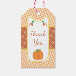Fall Pumpkin Baby Shower Gift-Märkre Presentetikett