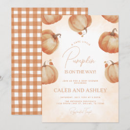 Fall Pumpkin Baby Shower Inbjudningar