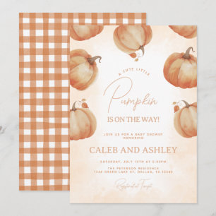 Fall Pumpkin Baby Shower Inbjudningar