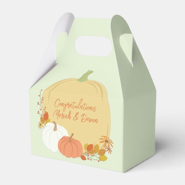 Fall Pumpkin Baby Shower Presentaskar (Framsidan Sidan)