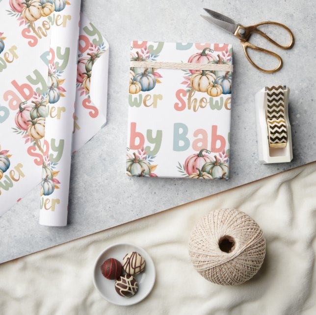 Fall Pumpkin Baby Shower Presentpapper (Hantverk)