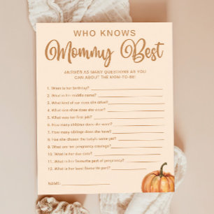 Fall Pumpkin Baby Shower som känner Mammans bästa