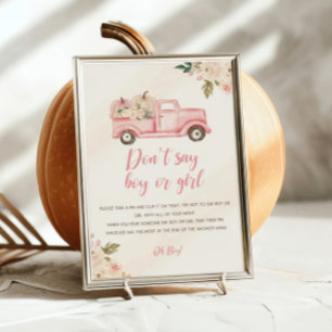 Fall Pumpkin Baby Shower-spel Poster