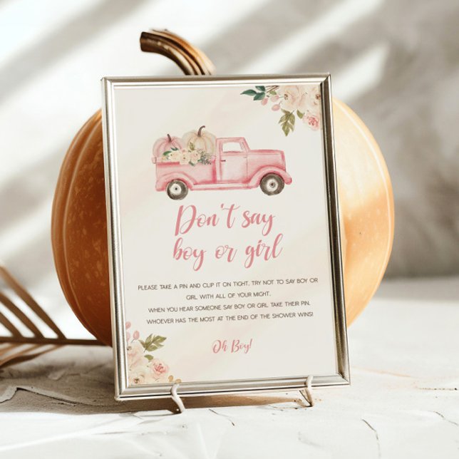 Fall Pumpkin Baby Shower-spel Poster (Skapare uppladdad)
