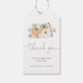 Fall Pumpkin Baby Shower Tack Presentetikett