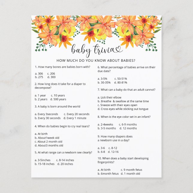 Fall pumpkin Baby Trivia | Barnstödsspel (Framsida)