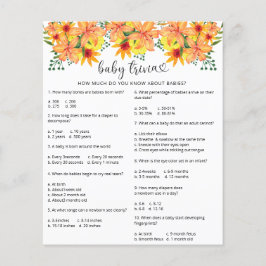 Fall pumpkin Baby Trivia | Barnstödsspel