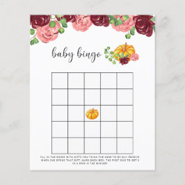 Fall pumpkin babydusch bingo-spel