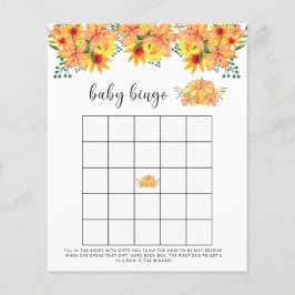 Fall pumpkin babydusch bingo-spel