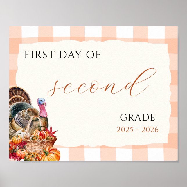 Fall Pumpkin Back to school-tecken Poster (Framsidan)