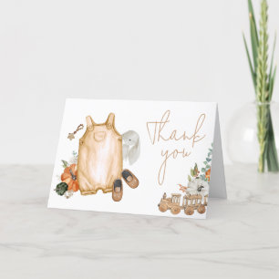Fall Pumpkin Barnkläders Baby Shower Tack Kort
