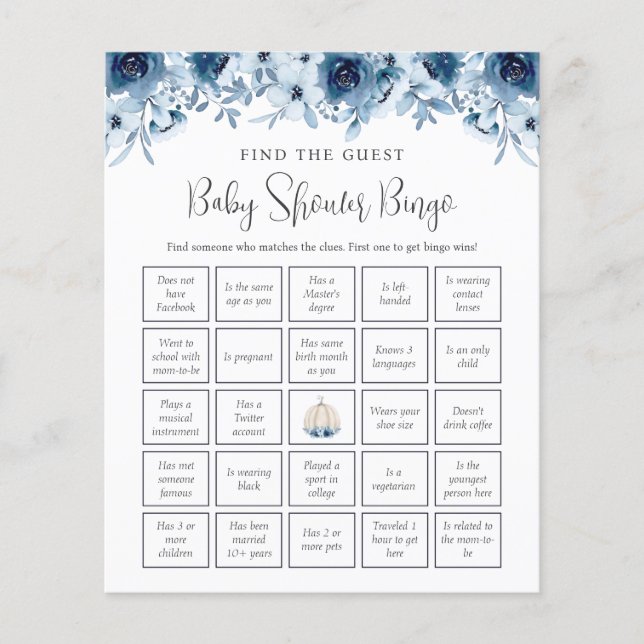 Fall Pumpkin Bingo gissar vem babyskor spelar (Framsida)