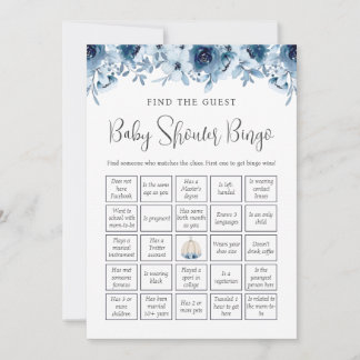 Fall Pumpkin Bingo gissar vem babyskor spelar Inbjudningar