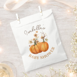 Fall Pumpkin Blommigt Baby Shower Tack