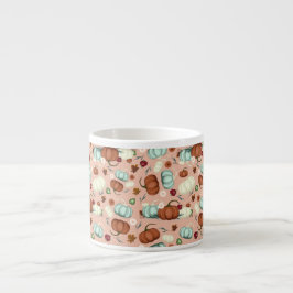 Fall Pumpkin-Blommigt Espressomugg