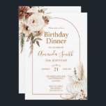 Fall Pumpkin Boho Arch Blommigt Birthday 30th Midd Inbjudningar<br><div class="desc">Fall Pumpkin Boho Arch Blommigt Birthday 30th Dinner Party Investigation perfekt for höst or fall Kallelse</div>