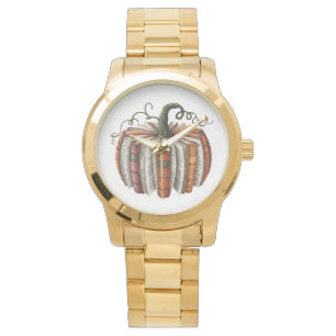Fall Pumpkin Bok Älskare Booktok Halloween Armbandsur