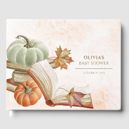 Fall Pumpkin Bok Theme Baby Shower Guest Bok