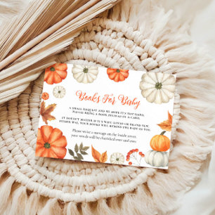 Fall Pumpkin Bokar för Baby Card Anteckningskort