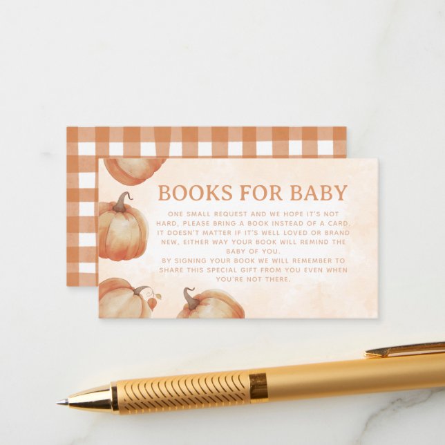 Fall Pumpkin Bokar för Baby Tilläggskort (Fram/Back In Situ)