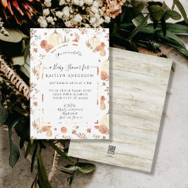 Fall Pumpkin Botanian Watercolor Blommigt Baby