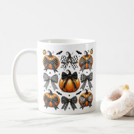 Fall Pumpkin Bow Kaffemugg