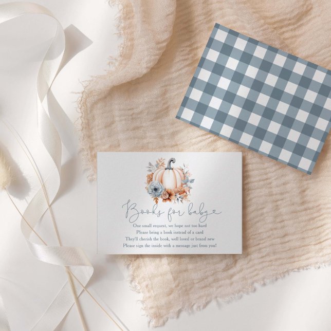 Fall Pumpkin Boy Shower Bokar för Baby Tilläggskort (Skapare uppladdad)