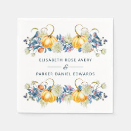 Fall Pumpkin Bröllop Anpassningsbar Pappersservett