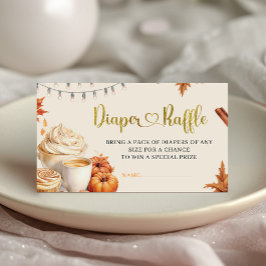 Fall Pumpkin brygger kaffe lämna baby shower Tilläggskort