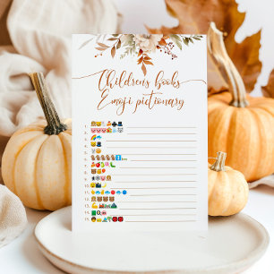 Fall pumpkin childrens bokar emoji pictionary-spel