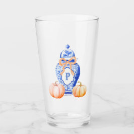 Fall Pumpkin | Chinoiserie Ginger Burk Monogram Glaskopp