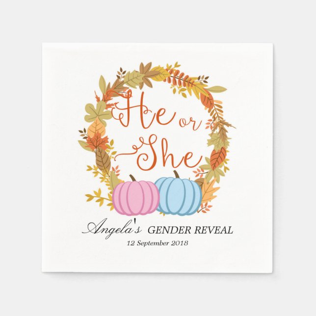 Fall Pumpkin Cocktail Pappra Napkins Pappersservett (Framsidan)