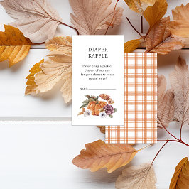Fall Pumpkin Diaper Raffle Card Tilläggskort