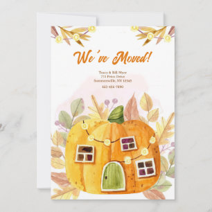 Fall Pumpkin Flytta Announcement Inbjudningar