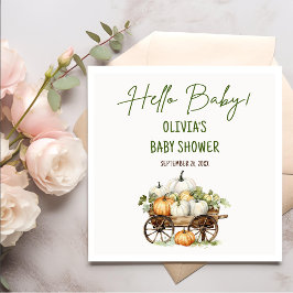 Fall Pumpkin Gender Neutral Baby Shower Pappersservett