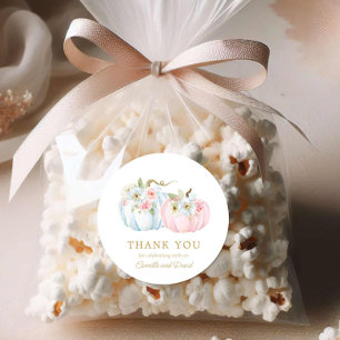 Fall Pumpkin Gender Reveal (Fall Pumpkin) Runt Klistermärke