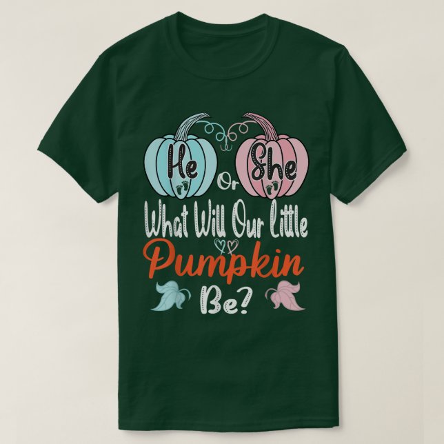 Fall pumpkin Gender Visa att han eller honBaby Sho T Shirt (Design framsida)