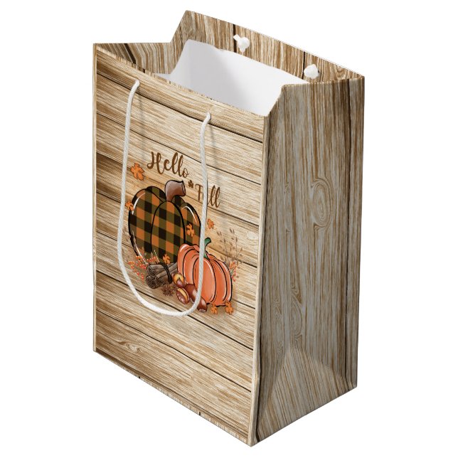 Fall Pumpkin Gift Bag (Framsidan Vinklad)