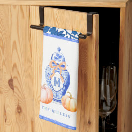 Fall Pumpkin | Ginger Burk Monogram Kökshandduk