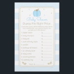 Fall Pumpkin gissar Prisa Pojke Shower Game Flygblad<br><div class="desc">Preppy-boyens babyduschutformning i blått och taupe på en strimlad bakgrund accentuerad med små dyssor. Det finns fler system för färg och samordningsposter i denna utformning. Kontakta oss om du behöver den här designen för en specifik produkt! Tack så mycket för att du har sett en DoodleLulu-design med två kryp.</div>