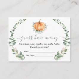Fall Pumpkin Greenery Baby Shower Garanterar hur m Tilläggskort