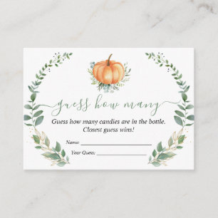 Fall Pumpkin Greenery Baby Shower Garanterar hur m Tilläggskort