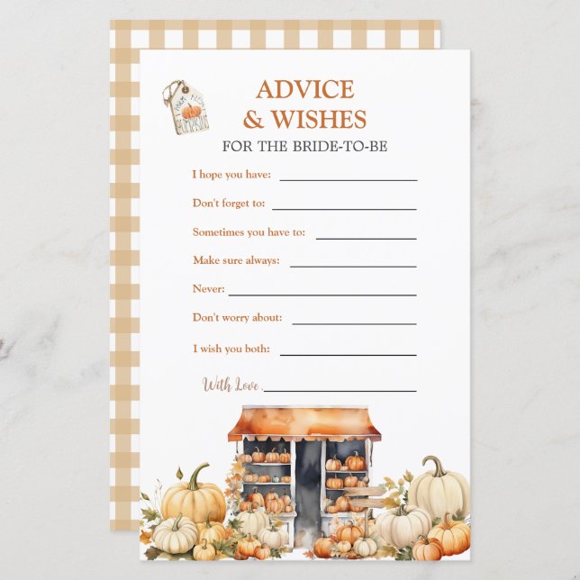 Fall Pumpkin, hon är borta från marknadsrådgivning (Fram/baksida)